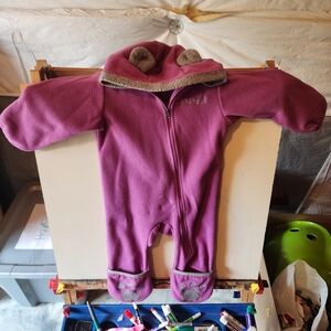 Snonook 12-18 months purple fleece baby bunting / jacket